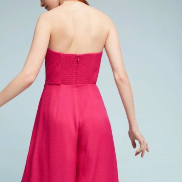 Anthropologie Maeve Brin Pink Strapless Jumpsuit - Picture 2 of 5
